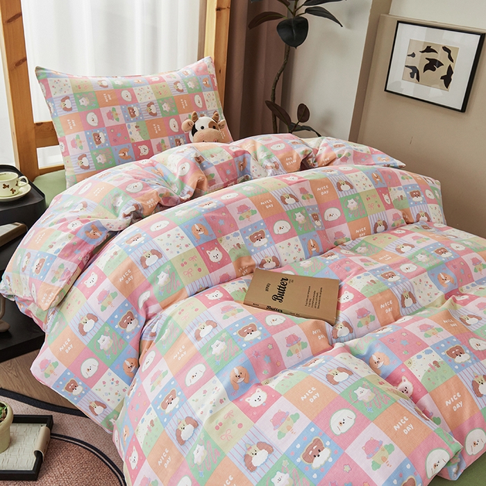 91家纺网 家纺一手货源 找家纺 （总）斯尔顿 2025新款A类全棉双层纱三件套