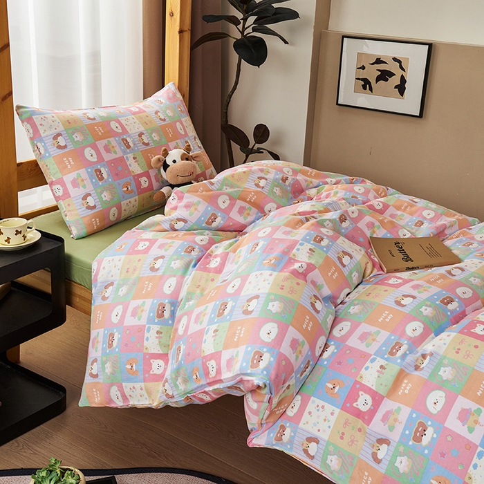 91家纺网 家纺一手货源 找家纺 （总）斯尔顿 2025新款A类全棉双层纱三件套