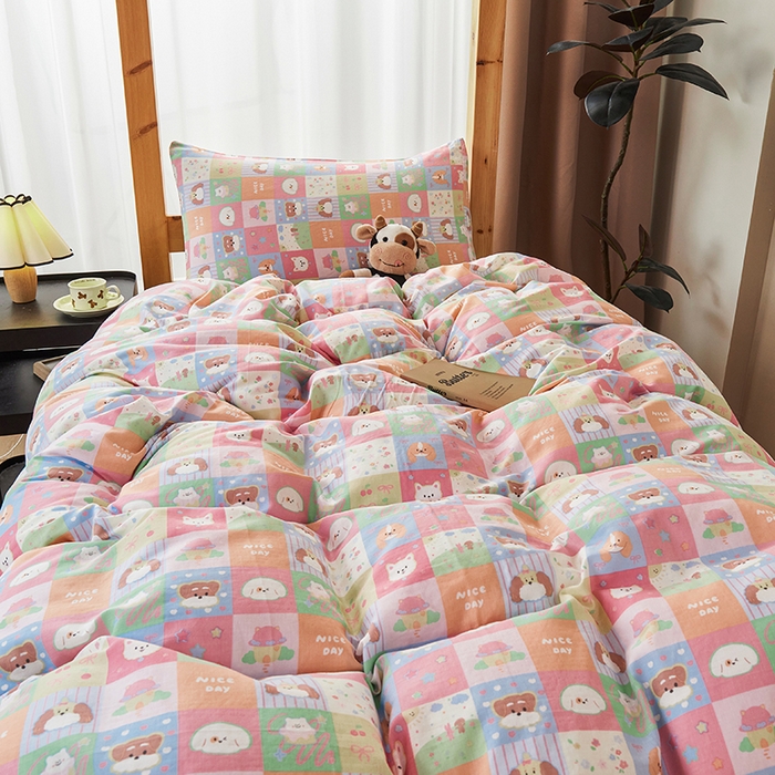 91家纺网 家纺一手货源 找家纺 （总）斯尔顿 2025新款A类全棉双层纱三件套