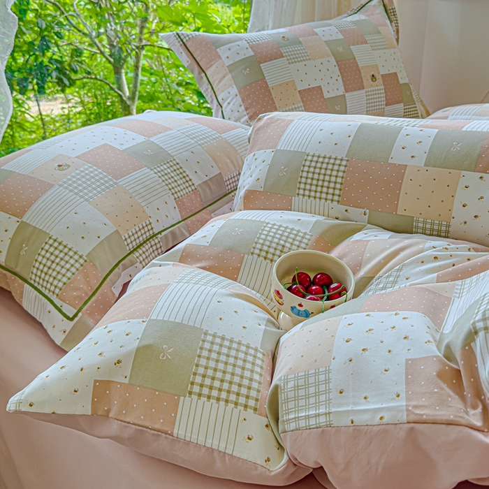 91家纺网 家纺一手货源 找家纺 可思家纺 2025新款云柔棉四件套 晚安小熊-咖