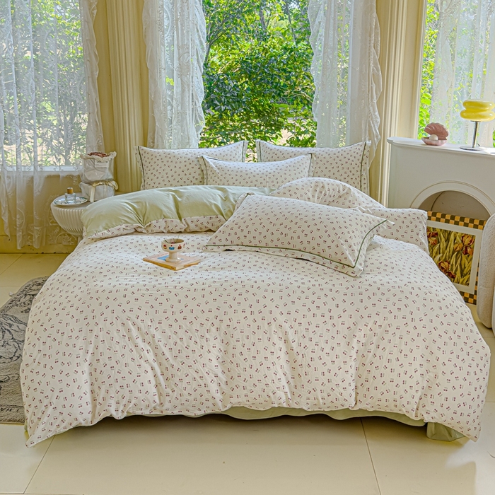 可思家纺 2025新款云柔棉四件套 夏日甜果