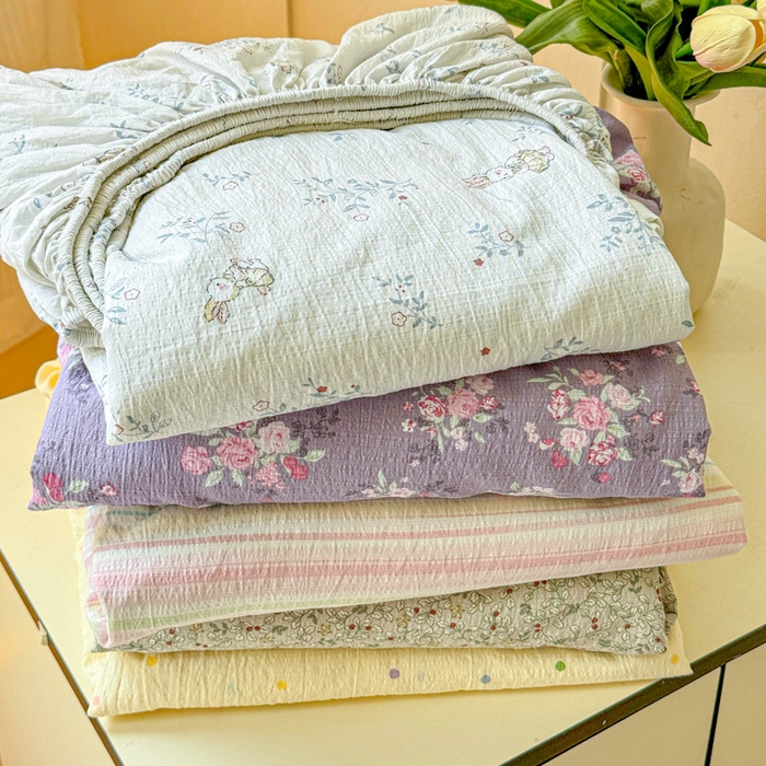 91家纺网 家纺一手货源 找家纺 （总）佑佳家纺2025新款A类高克重水洗棉床笠