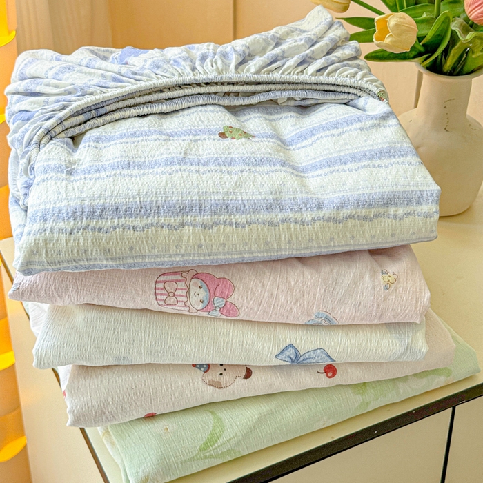 91家纺网 家纺一手货源 找家纺 （总）佑佳家纺2025新款A类高克重水洗棉床笠