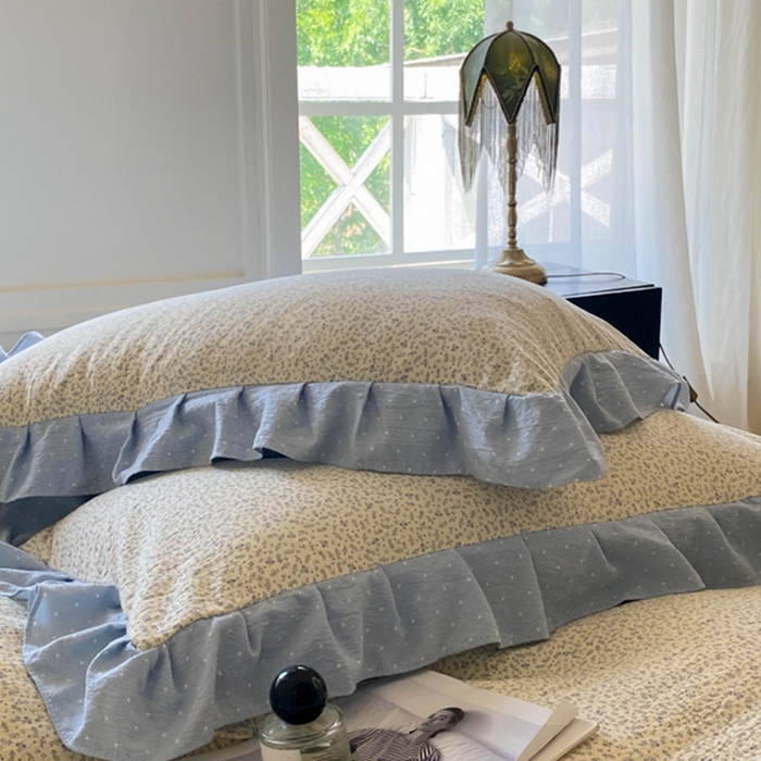 91家纺网 家纺一手货源 找家纺 （总）2025新款韩版花边床盖四件套公主风床盖四件套