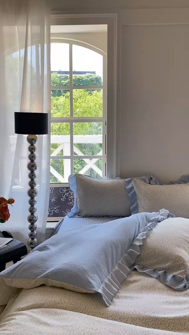 91家纺网 家纺一手货源 找家纺 （总）2025新款韩版花边床盖四件套公主风床盖四件套