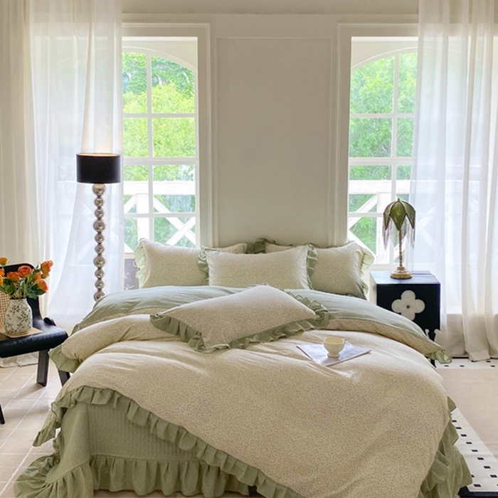 91家纺网 家纺一手货源 找家纺 富之航家纺  2025新款四件套 春日初见