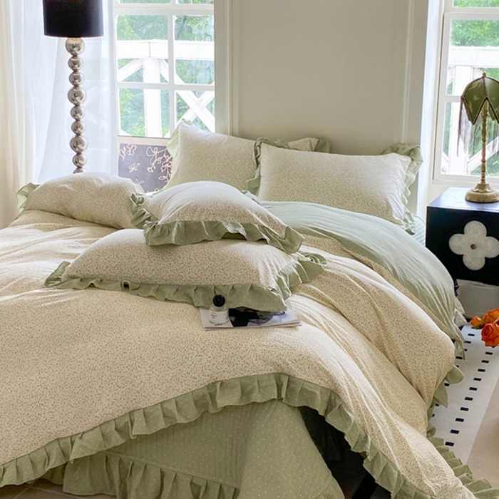 91家纺网 家纺一手货源 找家纺 富之航家纺  2025新款四件套 春日初见