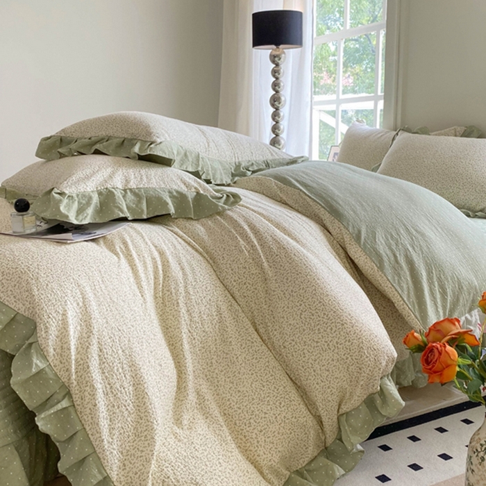 91家纺网 家纺一手货源 找家纺 富之航家纺  2025新款四件套 春日初见