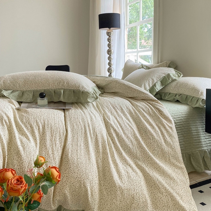 91家纺网 家纺一手货源 找家纺 富之航家纺  2025新款四件套 春日初见