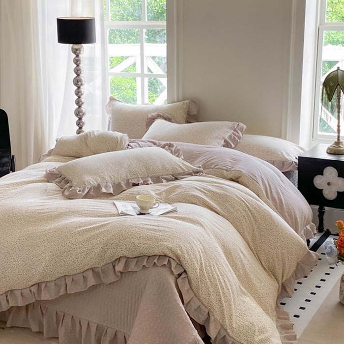 91家纺网 家纺一手货源 找家纺 富之航家纺  2025新款四件套 花影