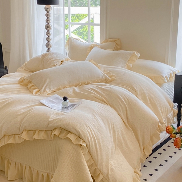 91家纺网 家纺一手货源 找家纺 富之航家纺  2025新款四件套 浅夏