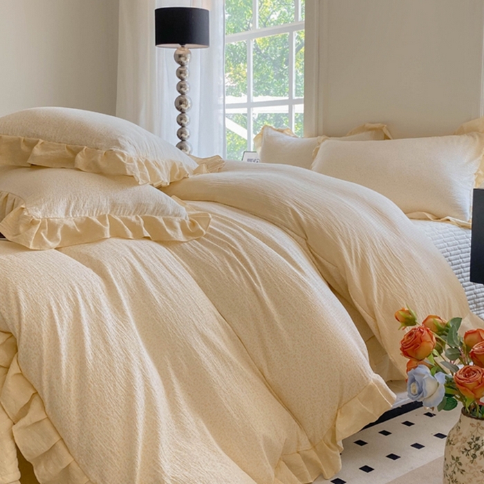 91家纺网 家纺一手货源 找家纺 富之航家纺  2025新款四件套 浅夏