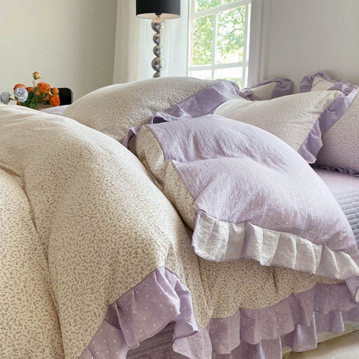 富之航家纺  2025新款四件套 紫薇花园