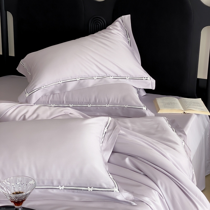 91家纺网 家纺一手货源 找家纺 （总）云栖家居 2025天丝棉纯色镂空四件套-知否