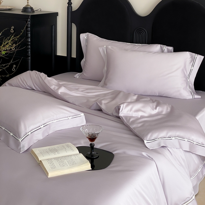 91家纺网 家纺一手货源 找家纺 （总）云栖家居 2025天丝棉纯色镂空四件套-知否