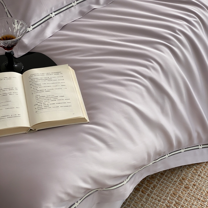 91家纺网 家纺一手货源 找家纺 （总）云栖家居 2025天丝棉纯色镂空四件套-知否