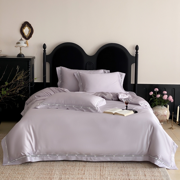 91家纺网 家纺一手货源 找家纺 （总）云栖家居 2025天丝棉纯色镂空四件套-知否