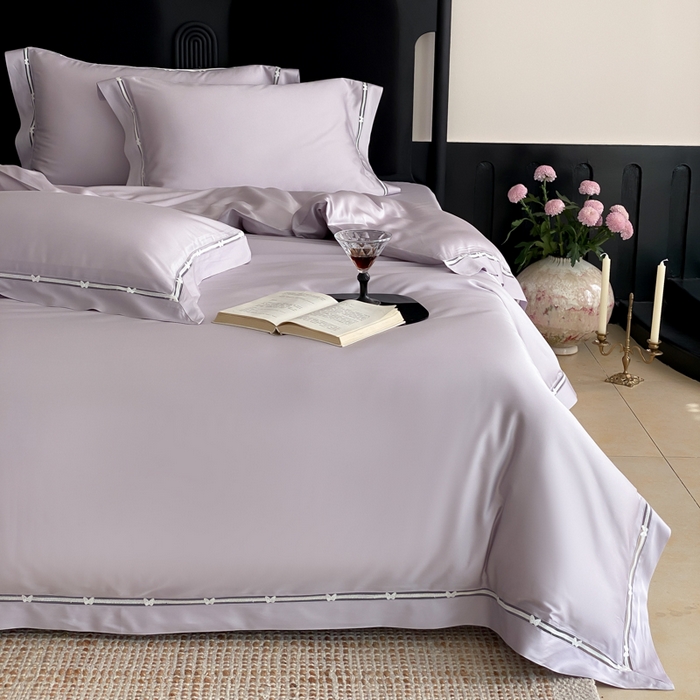 91家纺网 家纺一手货源 找家纺 （总）云栖家居 2025天丝棉纯色镂空四件套-知否