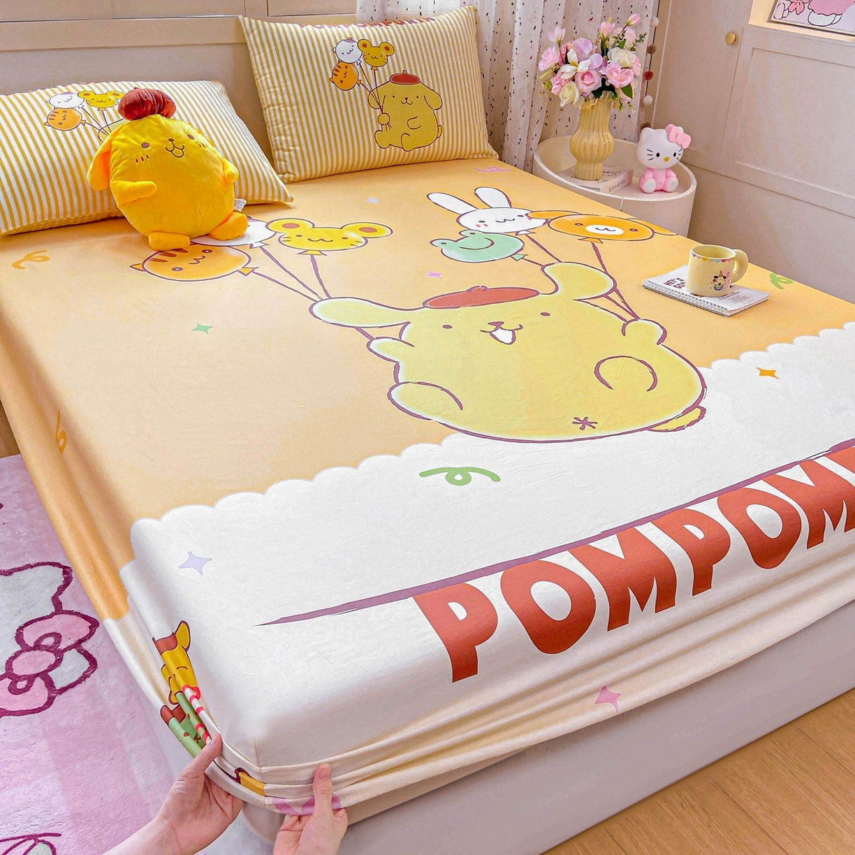 91家纺网 家纺一手货源 找家纺 （总）博雅 2025春夏新款三丽欧大版全棉纯棉单品床笠床笠单件单床笠