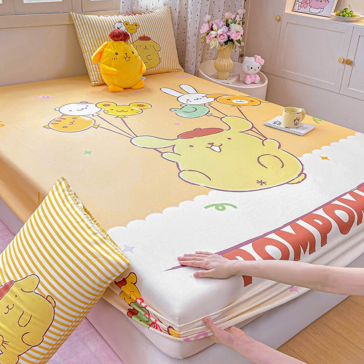 91家纺网 家纺一手货源 找家纺 （总）博雅 2025春夏新款三丽欧大版全棉纯棉单品床笠床笠单件单床笠