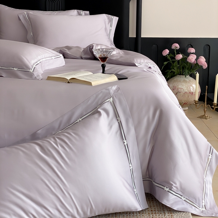 91家纺网 家纺一手货源 找家纺 （总）云栖家居 2025天丝棉纯色镂空四件套-知否