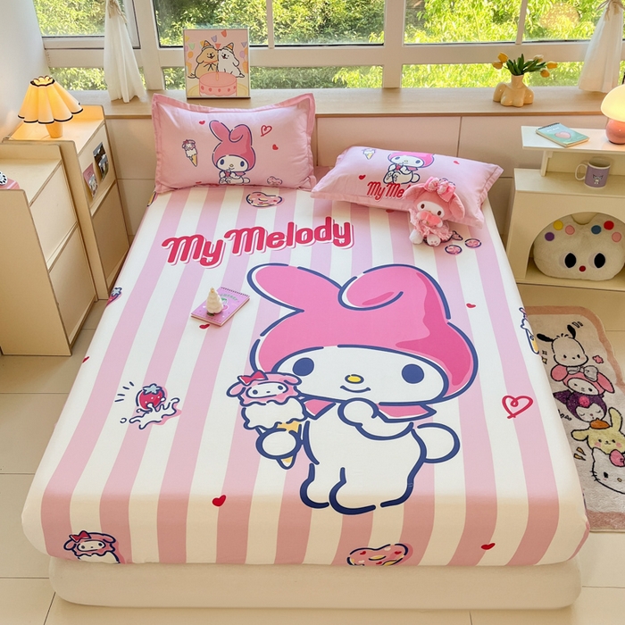 91家纺网 家纺一手货源 找家纺 （总）博雅 2025春夏新款三丽欧大版全棉纯棉单品床笠床笠单件单床笠