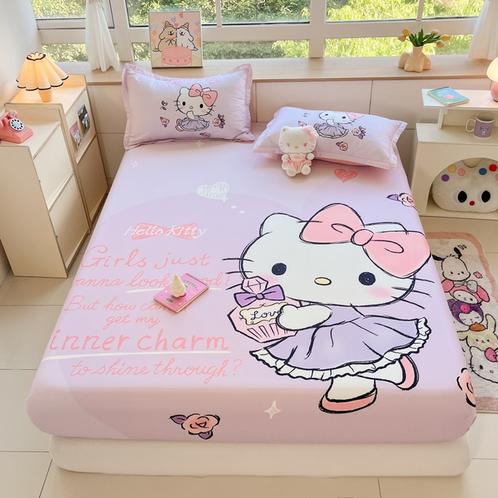 91家纺网 家纺一手货源 找家纺 （总）博雅 2025春夏新款三丽欧大版全棉纯棉单品床笠床笠单件单床笠