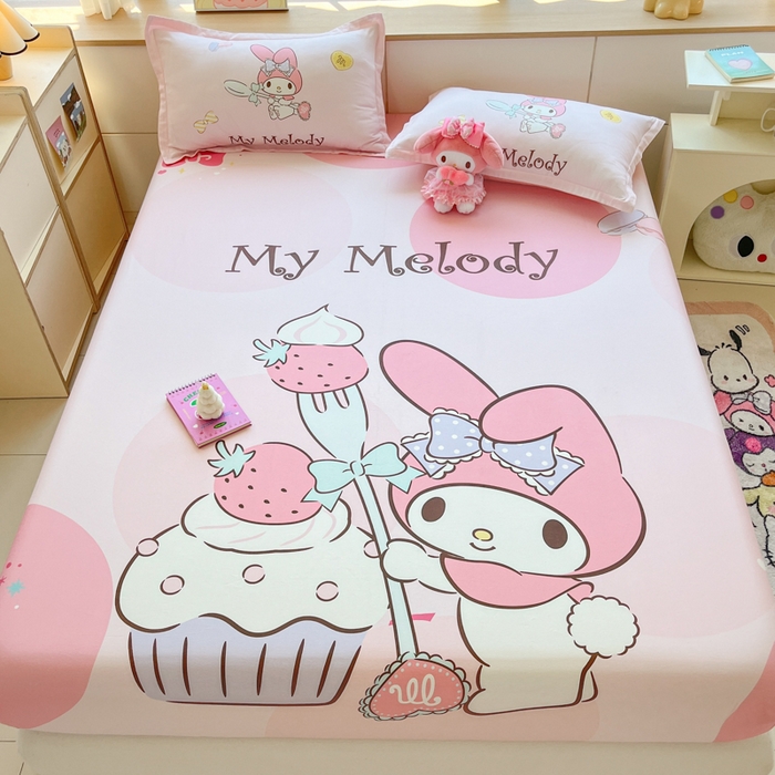 91家纺网 家纺一手货源 找家纺 博雅 2025春夏新款三丽欧大版全棉纯棉单品床笠床笠单件单床笠 全棉大版-蛋糕美乐蒂