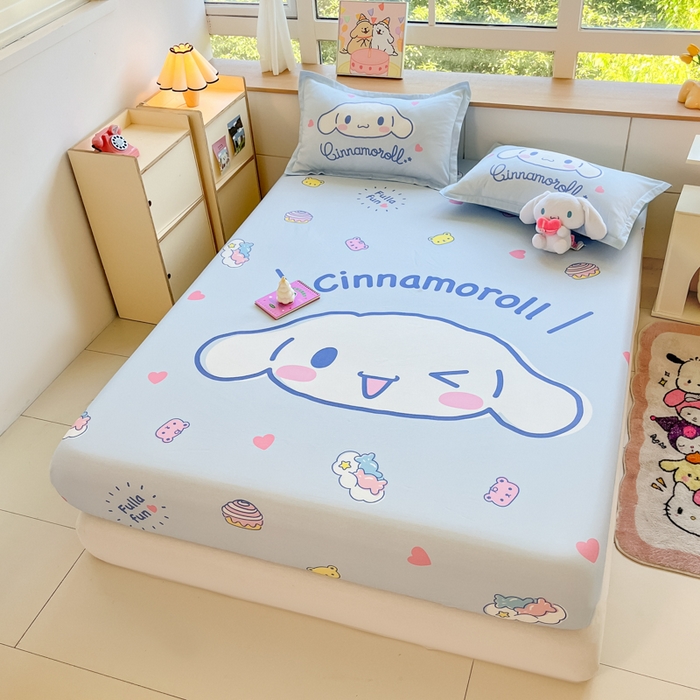 91家纺网 家纺一手货源 找家纺 博雅 2025春夏新款三丽欧大版全棉纯棉单品床笠床笠单件单床笠 全棉大版-开心玉桂狗