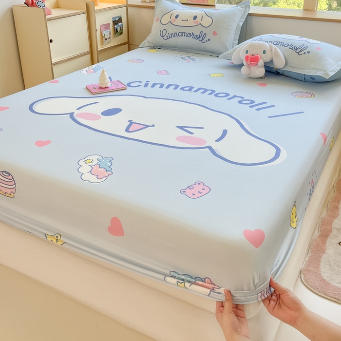 91家纺网 家纺一手货源 找家纺 博雅 2025春夏新款三丽欧大版全棉纯棉单品床笠床笠单件单床笠 全棉大版-开心玉桂狗