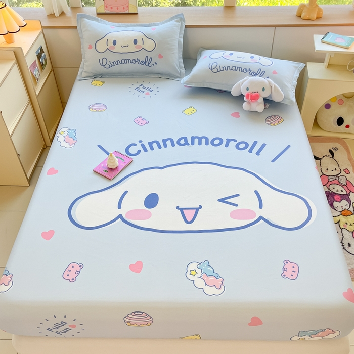 91家纺网 家纺一手货源 找家纺 博雅 2025春夏新款三丽欧大版全棉纯棉单品床笠床笠单件单床笠 全棉大版-开心玉桂狗