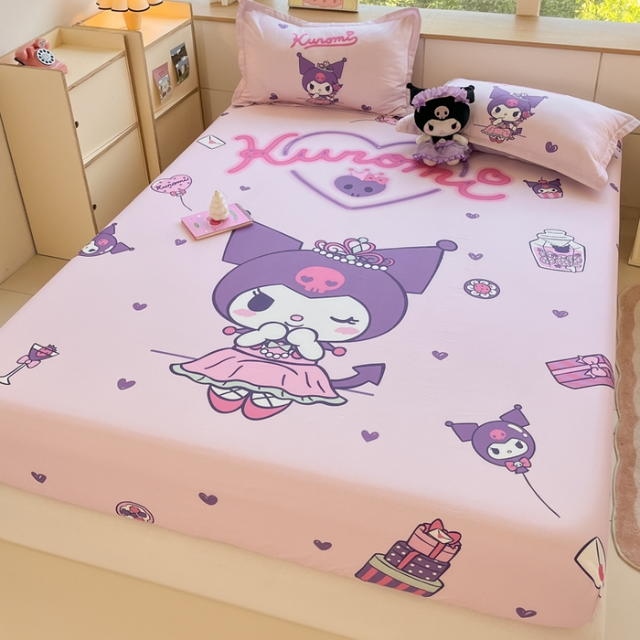 91家纺网 家纺一手货源 找家纺 博雅 2025春夏新款三丽欧大版全棉纯棉单品床笠床笠单件单床笠 全棉大版-礼盒库洛米