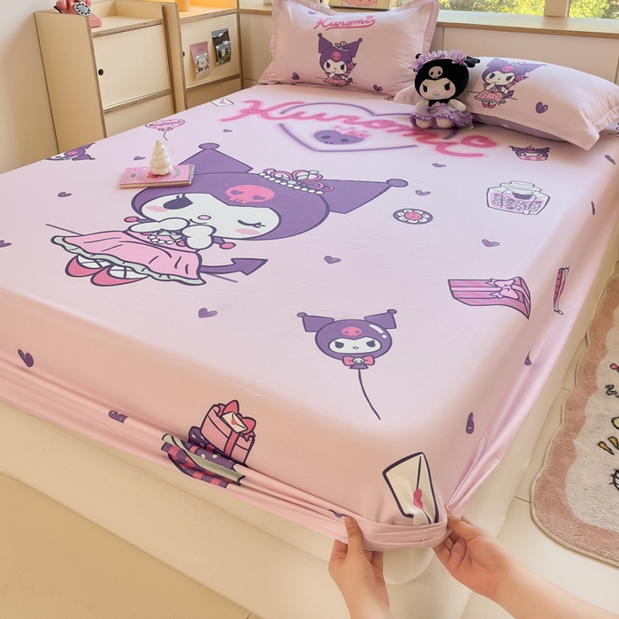 91家纺网 家纺一手货源 找家纺 博雅 2025春夏新款三丽欧大版全棉纯棉单品床笠床笠单件单床笠 全棉大版-礼盒库洛米