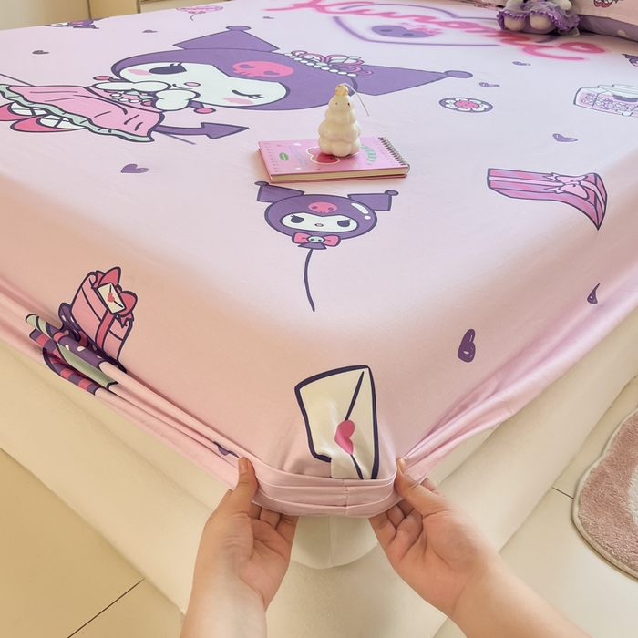 91家纺网 家纺一手货源 找家纺 博雅 2025春夏新款三丽欧大版全棉纯棉单品床笠床笠单件单床笠 全棉大版-礼盒库洛米