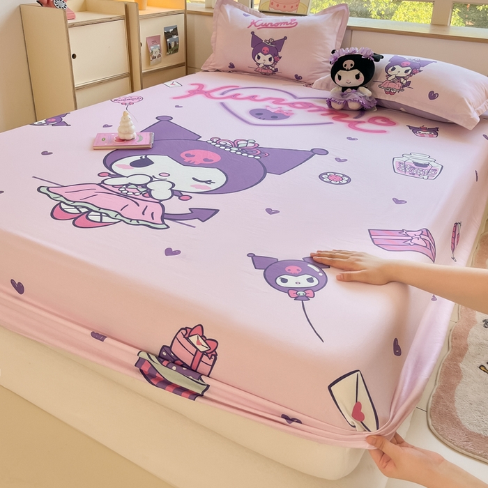 91家纺网 家纺一手货源 找家纺 博雅 2025春夏新款三丽欧大版全棉纯棉单品床笠床笠单件单床笠 全棉大版-礼盒库洛米