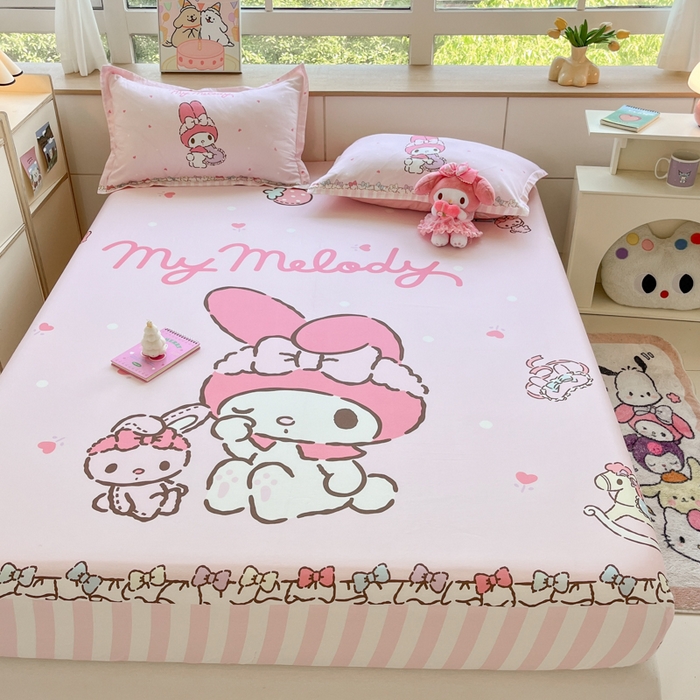 91家纺网 家纺一手货源 找家纺 博雅 2025春夏新款三丽欧大版全棉纯棉单品床笠床笠单件单床笠 全棉大版-木马美乐蒂