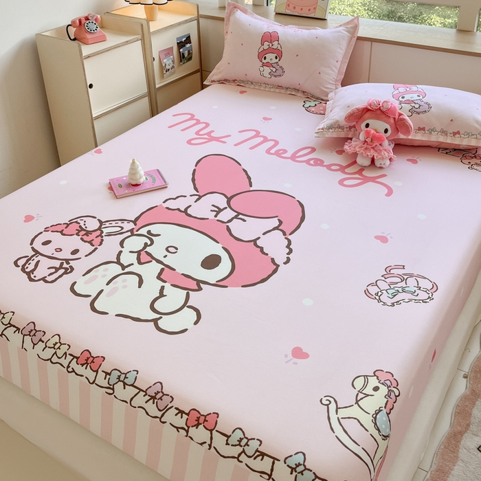 91家纺网 家纺一手货源 找家纺 博雅 2025春夏新款三丽欧大版全棉纯棉单品床笠床笠单件单床笠 全棉大版-木马美乐蒂