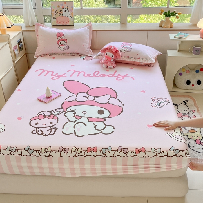 91家纺网 家纺一手货源 找家纺 博雅 2025春夏新款三丽欧大版全棉纯棉单品床笠床笠单件单床笠 全棉大版-木马美乐蒂