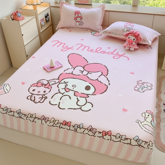 91家纺网 家纺一手货源 找家纺 博雅 2025春夏新款三丽欧大版全棉纯棉单品床笠床笠单件单床笠 全棉大版-木马美乐蒂