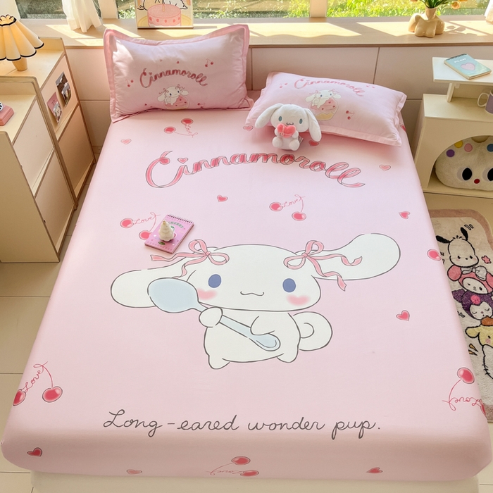 91家纺网 家纺一手货源 找家纺 博雅 2025春夏新款三丽欧大版全棉纯棉单品床笠床笠单件单床笠 全棉大版-淘气玉桂狗