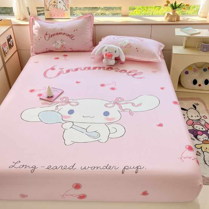 91家纺网 家纺一手货源 找家纺 博雅 2025春夏新款三丽欧大版全棉纯棉单品床笠床笠单件单床笠 全棉大版-淘气玉桂狗