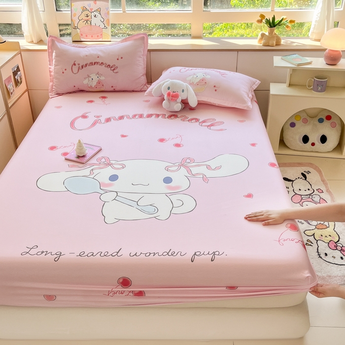 91家纺网 家纺一手货源 找家纺 博雅 2025春夏新款三丽欧大版全棉纯棉单品床笠床笠单件单床笠 全棉大版-淘气玉桂狗