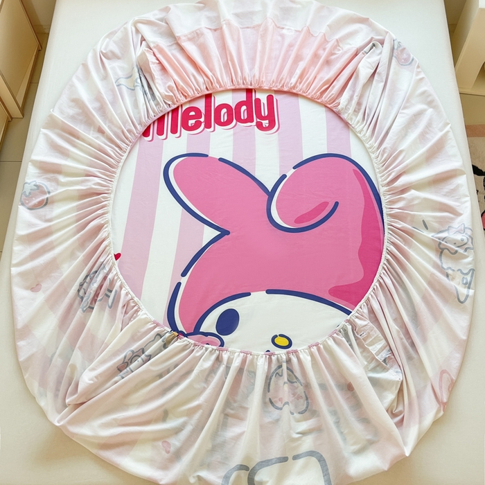 91家纺网 家纺一手货源 找家纺 博雅 2025春夏新款三丽欧大版全棉纯棉单品床笠床笠单件单床笠 全棉大版-甜筒美乐蒂