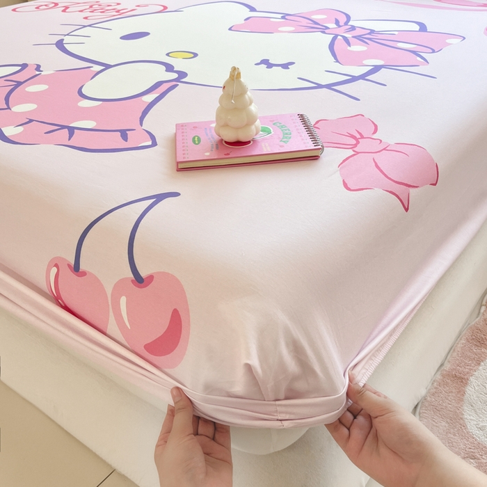 91家纺网 家纺一手货源 找家纺 博雅 2025春夏新款三丽欧大版全棉纯棉单品床笠床笠单件单床笠 全棉大版-甜心KT