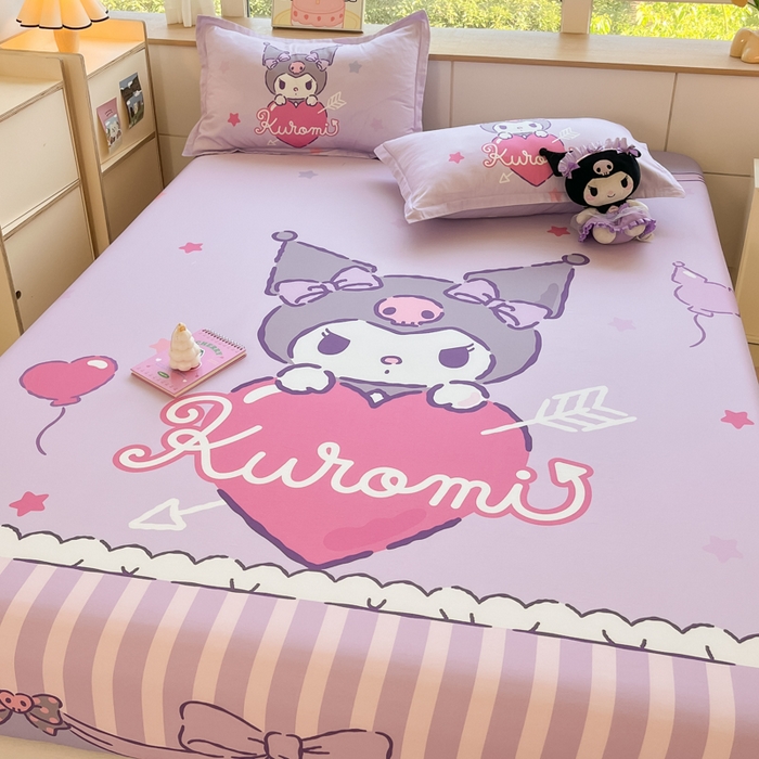 91家纺网 家纺一手货源 找家纺 博雅 2025春夏新款三丽欧大版全棉纯棉单品床笠床笠单件单床笠 全棉大版-甜心库洛米