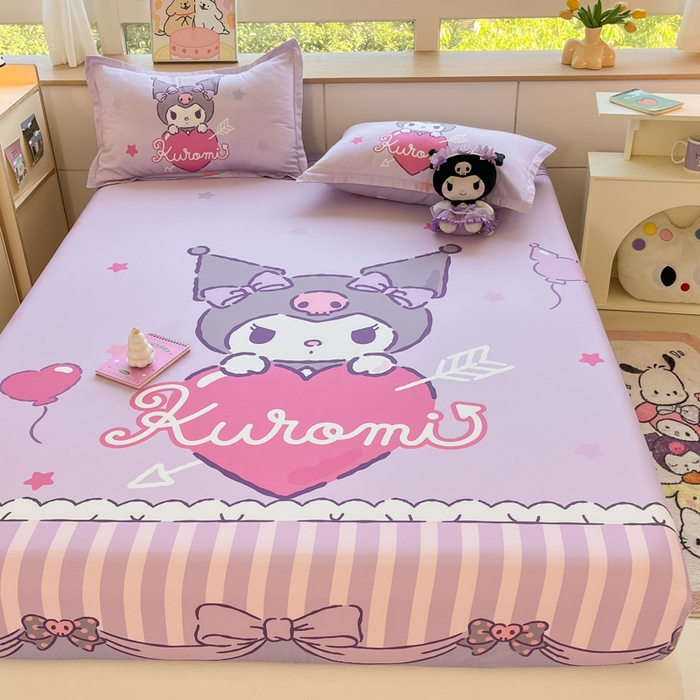 91家纺网 家纺一手货源 找家纺 博雅 2025春夏新款三丽欧大版全棉纯棉单品床笠床笠单件单床笠 全棉大版-甜心库洛米