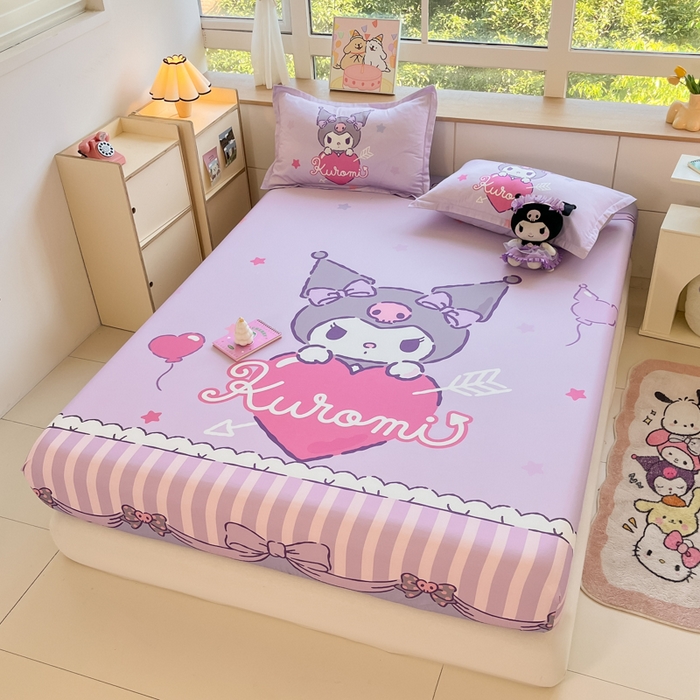 91家纺网 家纺一手货源 找家纺 博雅 2025春夏新款三丽欧大版全棉纯棉单品床笠床笠单件单床笠 全棉大版-甜心库洛米