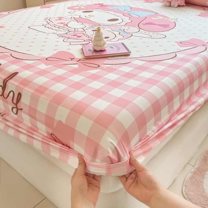 91家纺网 家纺一手货源 找家纺 博雅 2025春夏新款三丽欧大版全棉纯棉单品床笠床笠单件单床笠 全棉大版-玩偶美乐蒂