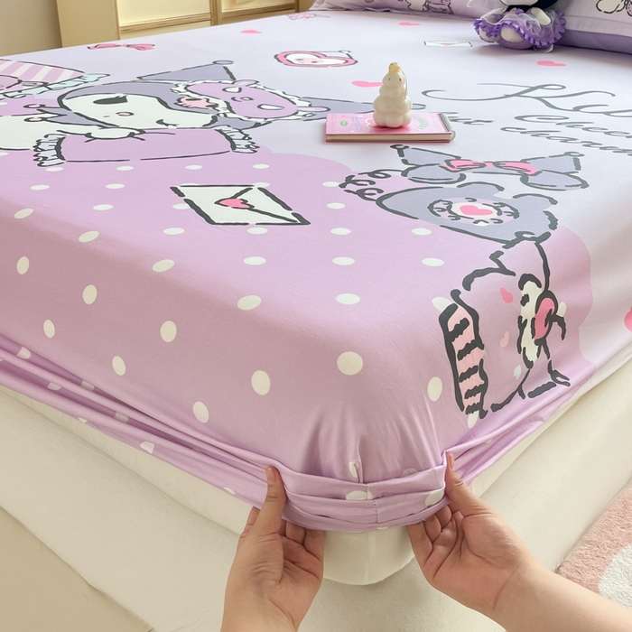 91家纺网 家纺一手货源 找家纺 博雅 2025春夏新款三丽欧大版全棉纯棉单品床笠床笠单件单床笠 全棉大版-晚安库洛米