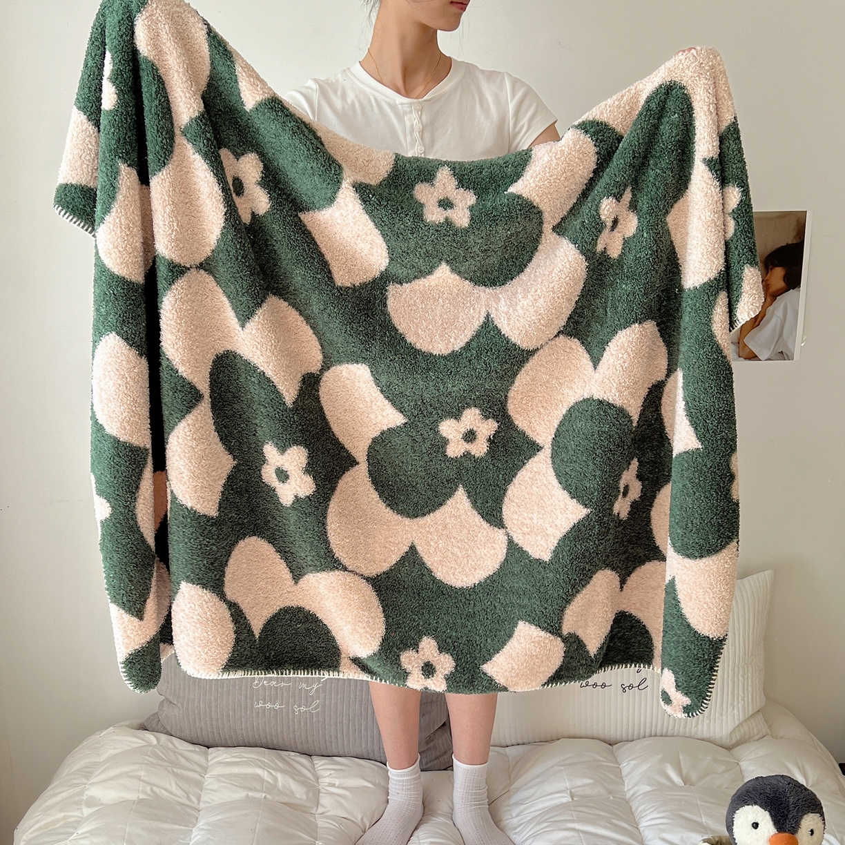 91家纺网 家纺一手货源 找家纺 （总）舒隅家纺 A类高级感半边绒三角针毛毯毯子